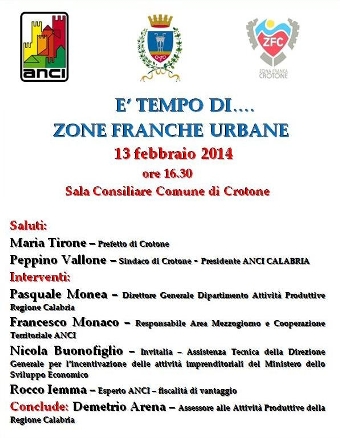 E' tempo di zone franche urbane