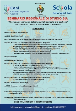 Seminario Gestione Impianti Sportivi